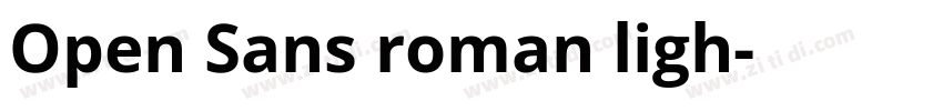 Open Sans roman ligh字体转换